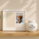 Kit Impronte in Argilla e Cornice Fotografica – Regalo Ricordo per Cane con Cornice in Legno da Interno