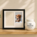 Kit Impronte in Argilla e Cornice Fotografica – Regalo Ricordo per Cane con Cornice in Legno da Interno