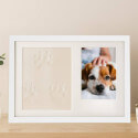 Kit Impronte in Argilla e Cornice Fotografica – Regalo Ricordo per Cane con Cornice in Legno da Interno
