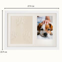 Kit Impronte in Argilla e Cornice Fotografica – Regalo Ricordo per Cane con Cornice in Legno da Interno