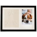 Kit Impronte in Argilla e Cornice Fotografica – Regalo Ricordo per Cane con Cornice in Legno da Interno