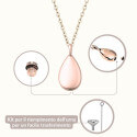 Collana con Urna Personalizzata a Goccia – Collana con Ceneri del Cane con Ritratto Inciso