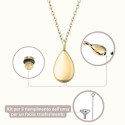 Collana con Urna Personalizzata a Goccia – Collana con Ceneri del Cane con Nome e Date Incisi