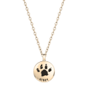 Collana con Urna Tonda Personalizzata per Cani – Collana con Ceneri del Cane, Impronta e Nome Incisi
