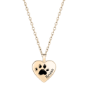 Collana con Urna a Cuore Personalizzata per Cani – Collana con Ceneri del Cane con Impronta e Nome Incisi