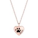 Collana con Urna a Cuore Personalizzata per Cani – Collana con Ceneri del Cane con Impronta e Nome Incisi