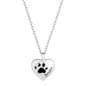 Collana con Urna a Cuore Personalizzata per Cani – Collana con Ceneri del Cane con Impronta e Nome Incisi
