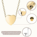 Collana con Urna a Cuore Scorrevole Personalizzata – Collana con Ceneri del Cane con Ritratto Inciso