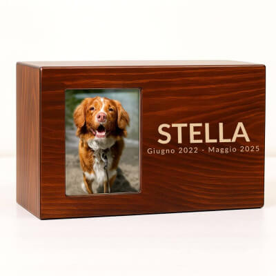 Urna per Cane Personalizzata in Legno con Foto,...