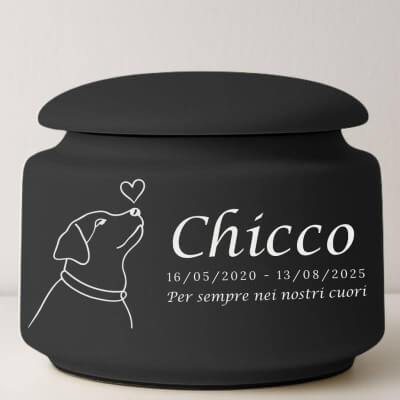 Urna per Cane Personalizzata in Ceramica –...