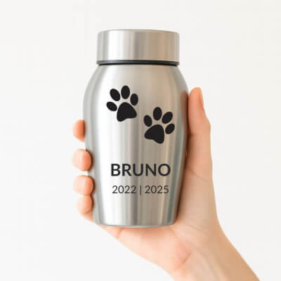 Urna per Cane Personalizzata in Acciaio Inox –...
