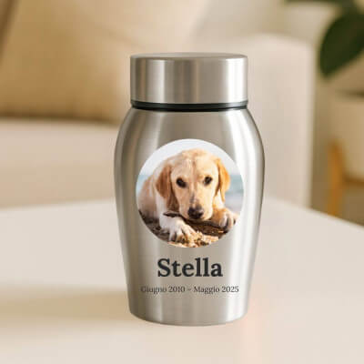 Urna per Cane Personalizzata in Acciaio Inox –...