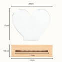Regalo Ricordo per Cane Personalizzato con Foto – Lampada LED con Nome e Date Incisi su Lastra in Acrilico, Motivo Cuore