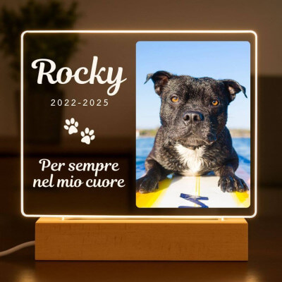 Regalo Ricordo per Cane Personalizzato con Foto...